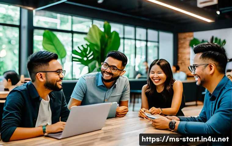 스타트업 마케팅에서의 네트워킹 - A vibrant networking event in Kuala Lumpur with diverse Malaysian startup founders engaging in deep,...